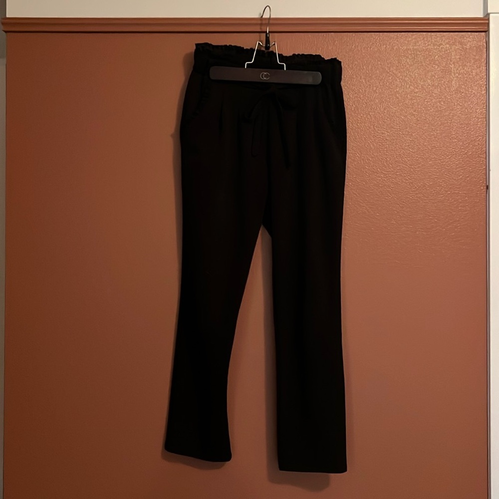 Black Straight Leg Trousers